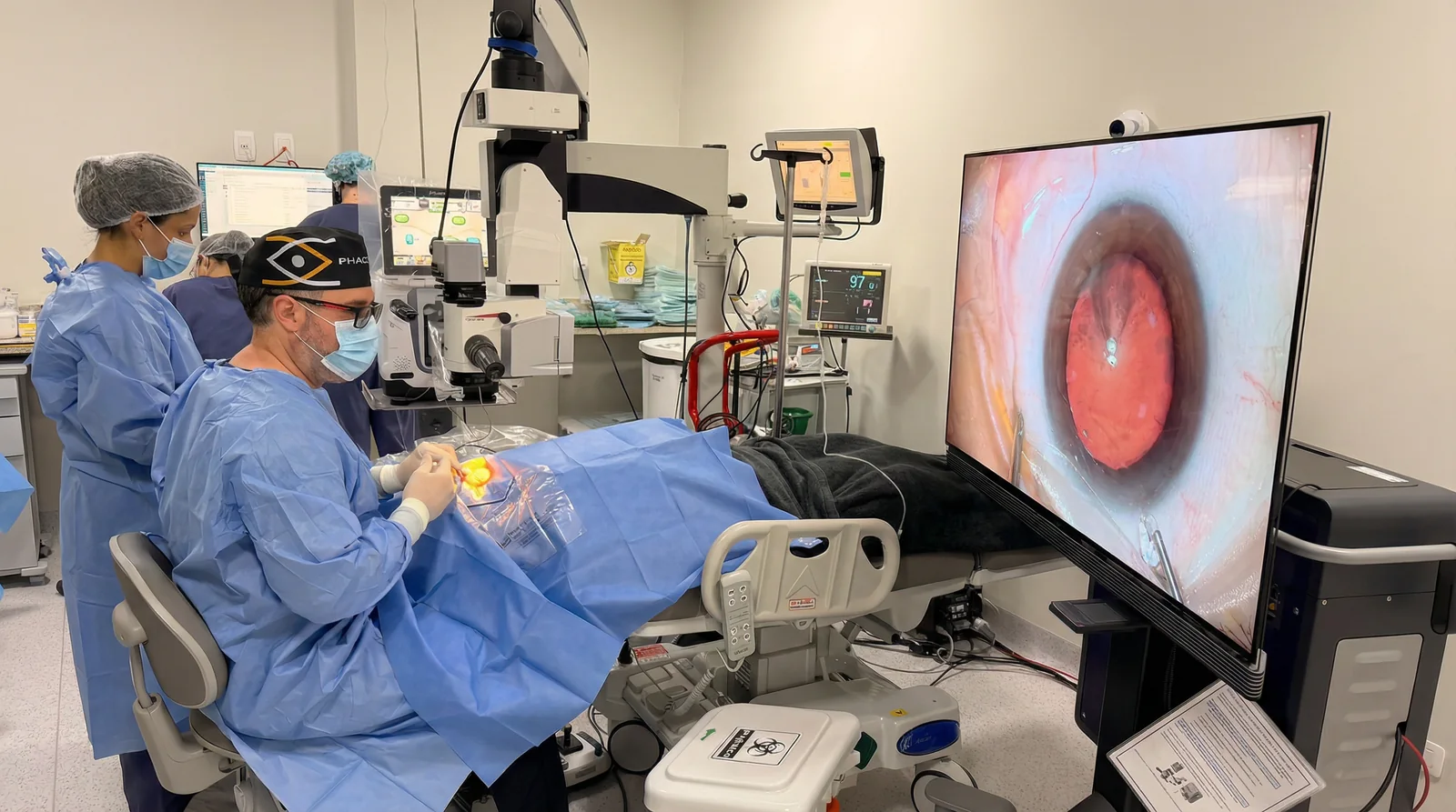 Centro cirúrgico OFTA VITTA, cirurgia de catarata com sistema Ngenuity